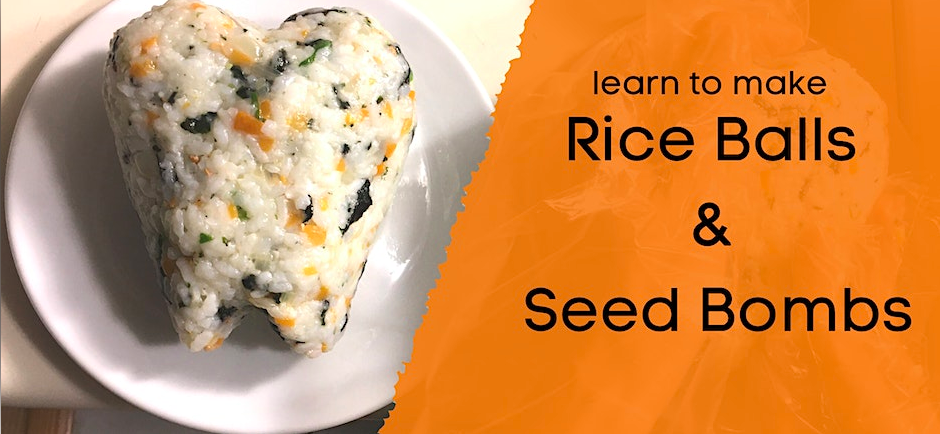 Learn to make Rice Balls and Seed Bombs.
